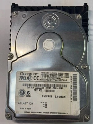 Dell 0009223U-12541-9B8-0091 9.1S TN09J462 10K RPM 4MB Ultra3 U160 SCSI 3.5" HDD - Image 1 of 4