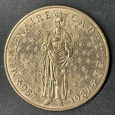 1987 FRANCE COIN 10 FRANCS MILLENAIRE CAPETIEN HUGH CAPET Foreign Coin - Image 1 of 2
