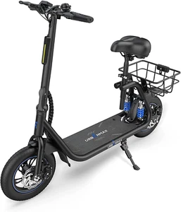 UrbanMax C1 klappbarer Elektroroller Dual Shock 25 Mi 18,6 MPH 450 W + Sitzkorb - Bild 1 von 7