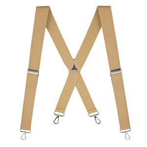Buyless Fashion Suspenders Men - 48" Elastic Adjustable Straps 1 1/4" - X Back - Picture 1 of 91