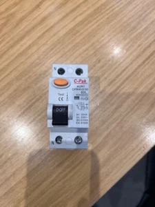 C-Pak - 40a 30mA Double Pole Type AC RCD - Picture 1 of 1