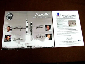 WALT CUNNINGHAM FRED HAISE AL WORDEN GRIFFIN APOLLO NASA SIGNED AUTO PHOTO BAS - Picture 1 of 5