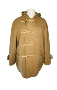 NLST Army Camel Duffle Coat with hood, Japanese Wool Blend, S, UK14, EU42, US10 - Picture 1 of 12