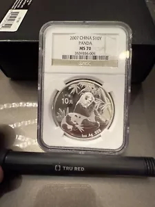 2007 China Panda 1oz Silver S10Y - NGC MS70 - Top POP!!! LOC1* - Picture 1 of 4