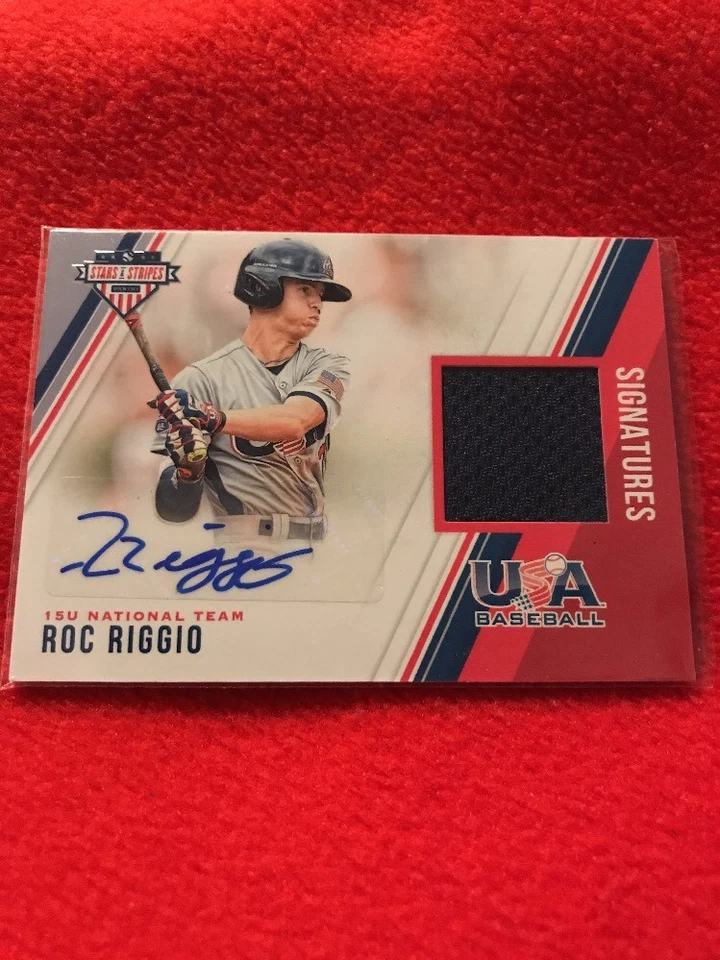 2018 USA Stars & Stripes Signatures Roc Riggio Auto Game Used Jsy! /199! Rare - Image 1 of 1