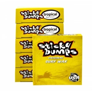 sticky bumps surfboard surf wax 8 Tropical  2 base coat + wax comb =10 bars - Picture 1 of 3