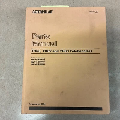 CAT Caterpillar TH63 TH82 TH83 MANUAL DE PIEZAS LIBRO CATÁLOGO MANIPULADOR TELESCÓPICO CARRETILLA ELEVADORA Foto 1 de 4