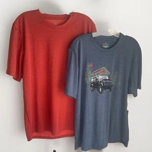 NWT Balance Collection Men Size L Orange Blue Print Performance Tee Lot Of 2 - Picture 1 of 9