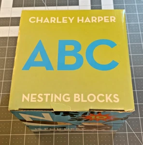 RARE - CHARLEY HARPER Nesting Blocks ABC and 123 - Free Shipping - Picture 1 of 8