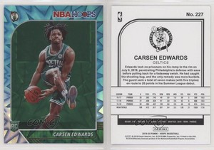 2019-20 Panini NBA Hoops Teal Explosion Carsen Edwards #227 Rookie RC