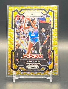 2024 Panini Prizm Monopoly WNBA Angel Reese Rookie #68 Gold Wave #/10 Sky RC - Bild 1 von 4