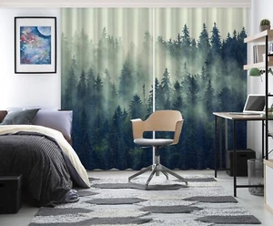 3D Forest Trees I2508 Photo Blockout Curtain Fabric Window Honey 2023 - Picture 1 of 7