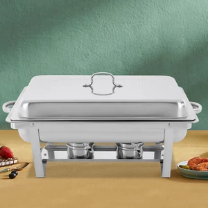 9 L acero inoxidable 3 Grid Chafing Dish Foodw?rmer calentador?lter calentador?t - Imagen 1 de 7