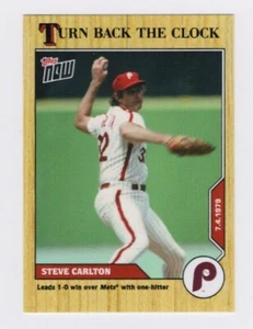 Carta Baseball 2020 Topps Now Turn Back The Clock Steve Carlton #96 (PR 471) - Foto 1 di 2