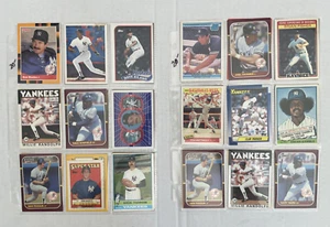 New York Yankees Baseball Cards Lot Of 36: 70s/80s/90s Don Mattingly, Randolph - Picture 1 of 7