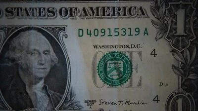 2017 A Series $1 Dollar Birth Years  1940 & 1953  D40915319A - Image 1 of 3