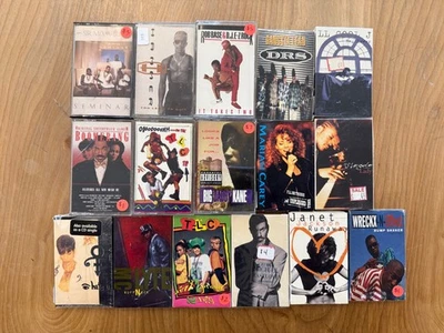 Lot of 16 Rap Hip-Hop Pop Soul Cassettes Prince D'Angelo TLC LL Cool J SEE PICS - Image 1 of 2