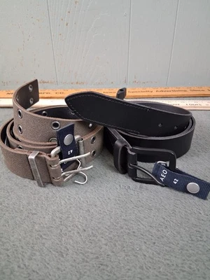 Комплект из 2 новый американский орел ремень мужской 42 натуральной кожи коричневый черный опрятный - Изображение 1 из 4