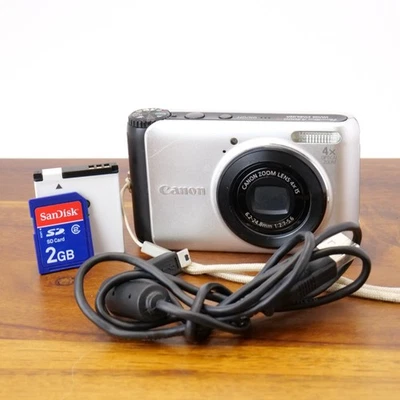 Cámara digital Canon PowerShot A3000 IS 10,0 MP plateada probada sin cargador Foto 1 de 4