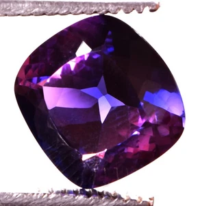 10,80 cts. Natürliche lila Wirbelsäulenkissenform zertifizierter Edelstein - Bild 1 von 4