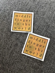 Supreme Middle Finger To The World Sticker SS19 - Picture 1 of 1