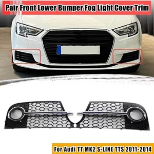 Parachoques delantero de malla para Audi TT 11-2014 faros antiniebla rejilla radiador cubierta - Imagen 1 de 13