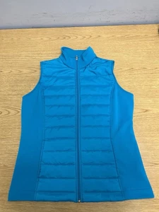 Made for Life Teal Pockets  Full Zip Polyester Vest Women's Medium - Picture 1 of 6