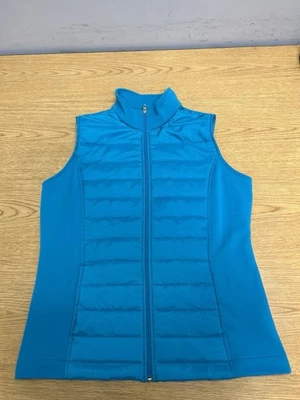 Made for Life Teal Pockets  Full Zip Polyester Vest Women's Medium - Image 1 of 4
