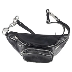 Alexander Wang Attica Fanny Pack In Leather Women Black One Size - Imagen 1 de 12