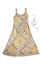 Maxi Vestido Drew by Anthropologie Floral Patchwork Amarillo Gris Talla S - Imagen 1 de 3