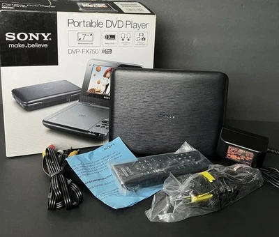 Sony DVP-FX750 Portable 7" DVD Player in Original Box + Complete & Tested - Image 1 of 4