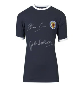 Denis Law & Jim McCalliog Signed Scotland Shirt - Home, 1967 Autograph - Picture 1 of 6