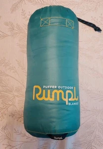 Rumpl Puffer Outdoor Camping Backpacking Blanket 45”x65” Packable Teal Yellow - Picture 1 of 8