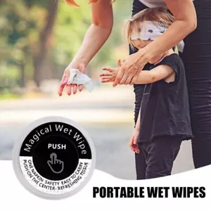 10PCS Portable Press-style Wipes Tear Resistance Hand Pop Towelette Travel - Picture 1 of 9