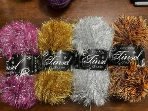 King Cole yarn TINSEL CHUNKY metallic shimmer eyelash / fur 50g / 79.5yd / 70m - Picture 1 of 15