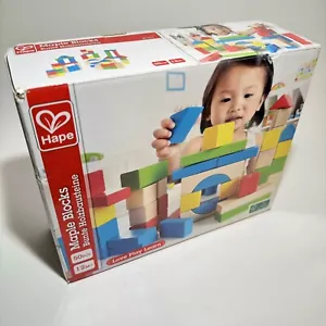 Bausteine Hape Ahornholz 50 Stück Farbe Alter 12 Monate + Neu im Karton - Bild 1 von 3