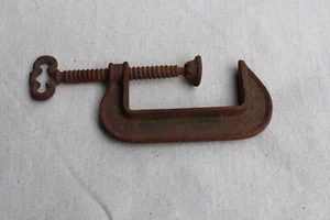 Antique Woodworking C Clamp, Decorative Batwing Style, E. C. Stearns & Company - Picture 1 of 2