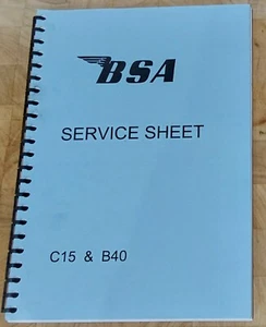 BSA C15 & B40 Service Sheet - Picture 1 of 3