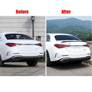 for Benz C class W206 C300 2022 C63S-Style Gloss Black Rear Trunk Spoiler Wing - Picture 1 of 7