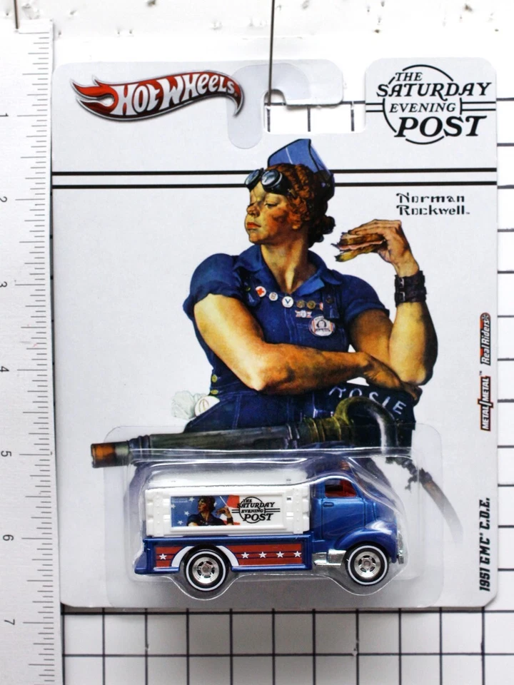 Hot Wheels 2011 Pop Culture Sat. Eve Post, '51 GMC COE, azul anodizado Foto 1 de 1