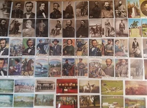 74 Civil War Battlefield Generals Postcards History US LEIB USPS Souvenier - Imagen 1 de 22