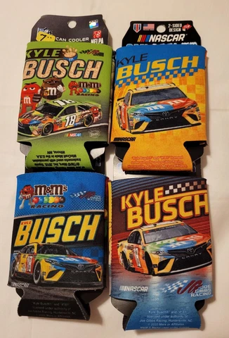 KYLE BUSCH  4 DIFFERENT CAN COOLERS / HUGGIES * NEW * Cover
