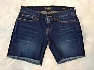 Pantalones cortos de mezclilla Lucky Brand para mujer talla 0/25 Abby mediana lavado dobladillo deshilachado bermudas - Imagen 1 de 5
