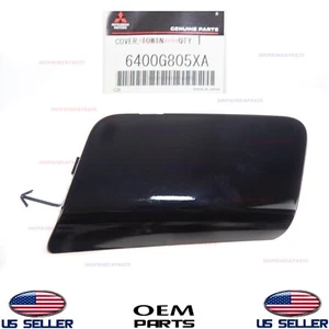 Genuine OEM Front Bumper Tow Eye Hook Cap Cover BLACK 2016-17 Mitsubishi Lancer - Picture 1 of 4