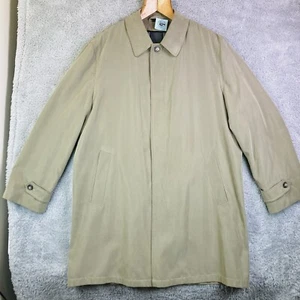 Kenneth Cole Mens Over Coat Wool Zip Out Lining Medium Beige Mid To Long Jacket - Picture 1 of 12