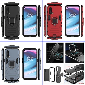 Para Oneplus Nord CE 5G, 3 en 1 Resistente a Prueba de Golpes Anillo de Agarre Estuche Soporte Coche + Vidrio - Imagen 1 de 30