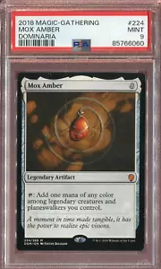 Magic The Gathering MTG Mox Amber Dominaria 224/269 Regular Mythic - PSA 9 - Picture 1 of 2