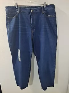 Old Navy O.G. Straight Ankle Blue Denim Jeans Secret Slim Pockets Casual Size 20 - Picture 1 of 10
