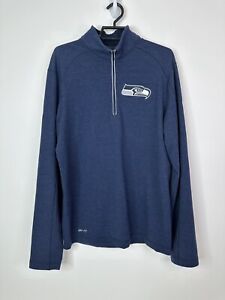 Nike Dri Fit Men’s Small Seattle Seahawks 1/4 Zip Lightweight Top Shirt
