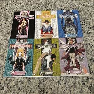 Lote de libros manga Death Note Vol 1, 2, 3, 4, 5, 6 Ohiba / Obatat inglés - Imagen 1 de 5